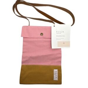 ROAM by 42‎ Pressed Travel Bag Crossbody Pink Mustard Canvas Purse
